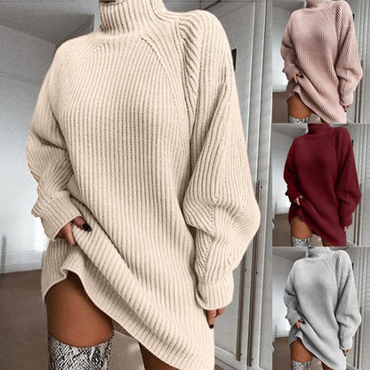 Rollkragen Strickkleid