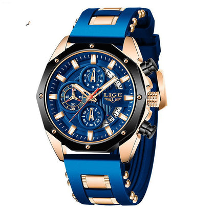 Edelstahl Datumsanzeige Chronograph Armbanduhr