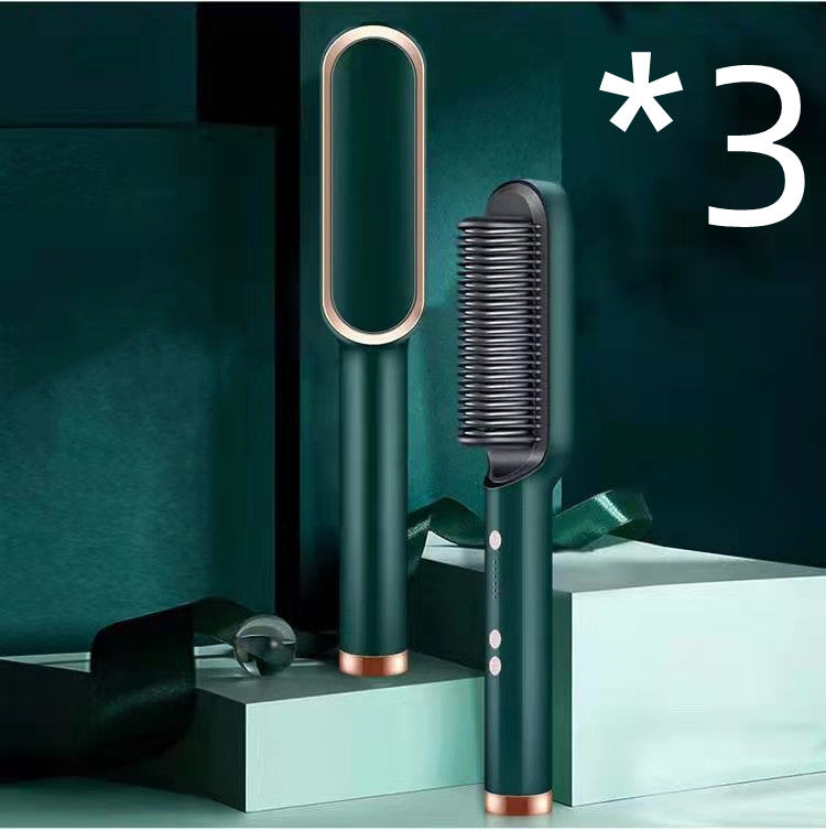 360° Doppelfunktion Locken Glätten Keramik 2-in-1-Haarglättungskamm