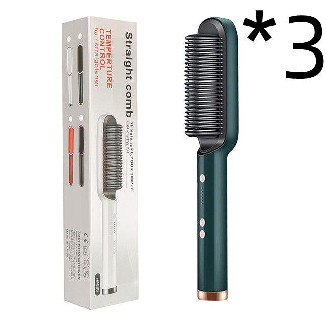 360° Doppelfunktion Locken Glätten Keramik 2-in-1-Haarglättungskamm