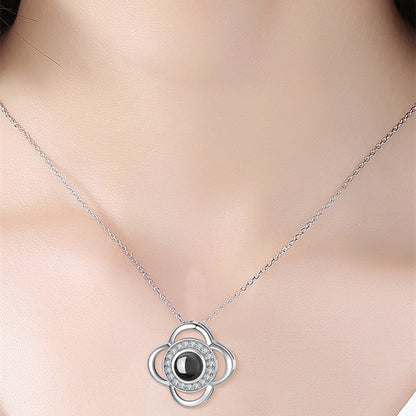 Geschenkbox Metallrose Halskette Schmuckset