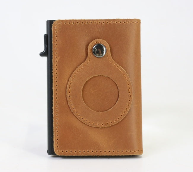 Multifunktionales RFID-Schutz-Diebstahlsichere Kartenetui-Tasche AirTag Leder-Geldbörsen-Set