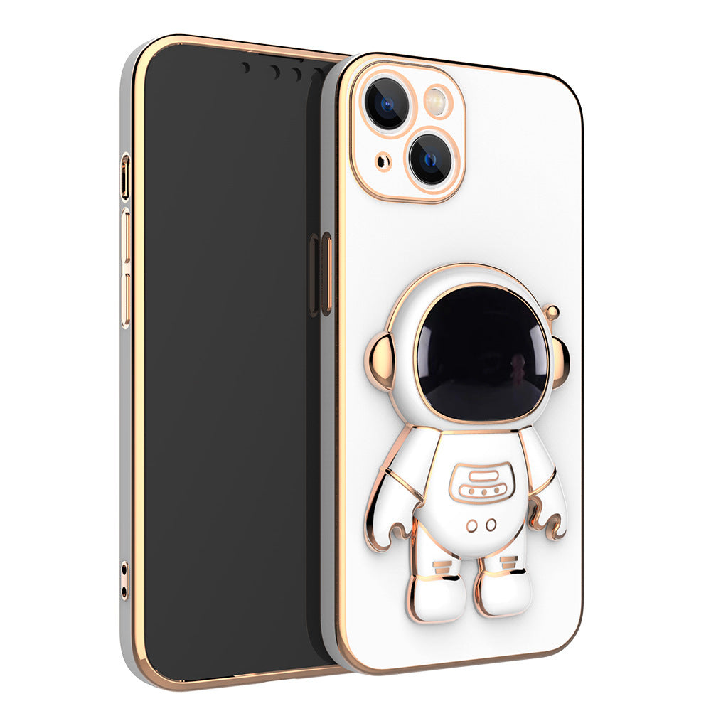 3D astronaut phone case with shockproof, galvanized holder
