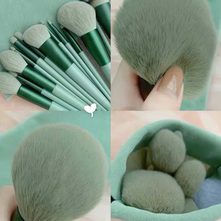 13-piece makeup brush set: concealer brush, blush brush, powder brush, eyeshadow brush, highlighter brush, foundation brush, cosmetic tools