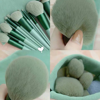 13-piece makeup brush set: concealer brush, blush brush, powder brush, eyeshadow brush, highlighter brush, foundation brush, cosmetic tools