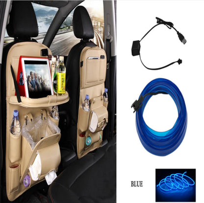 PU Leder Auto Aufbewahrungstasche Multifunktions-Rücksitzablage Hängetasche Wasserdichter Auto-Organizer Automotive Interieur Zubehör