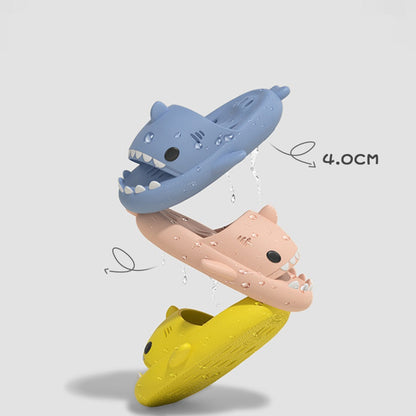 Shark sandals with drainage holes, shower shoes, quick-drying EVA pool shark sandals, beach sandals with drainage holes, unisex