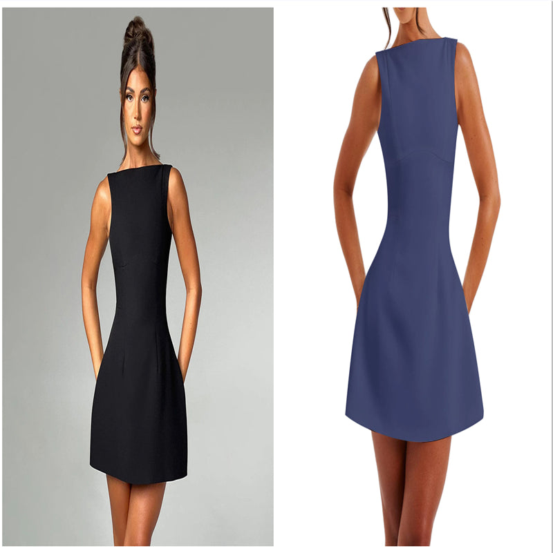 Figurbetontes rückenfreies Minikleid