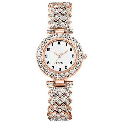 2-piece luxury set quartz bracelet women's wristwatch