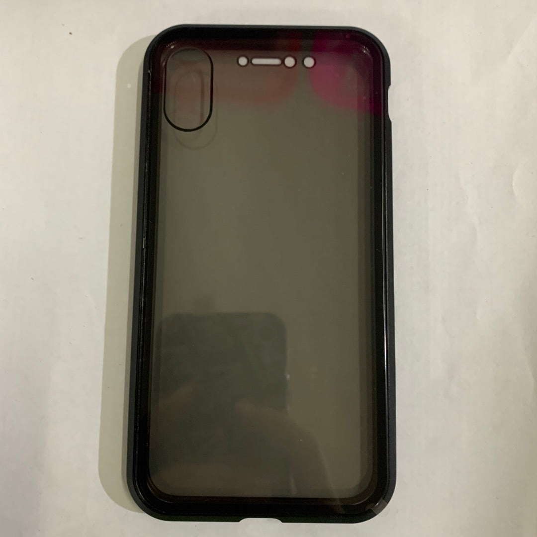 Phone case with anti-spy function, magnetic protective case made of privacy glass for your mobile phone