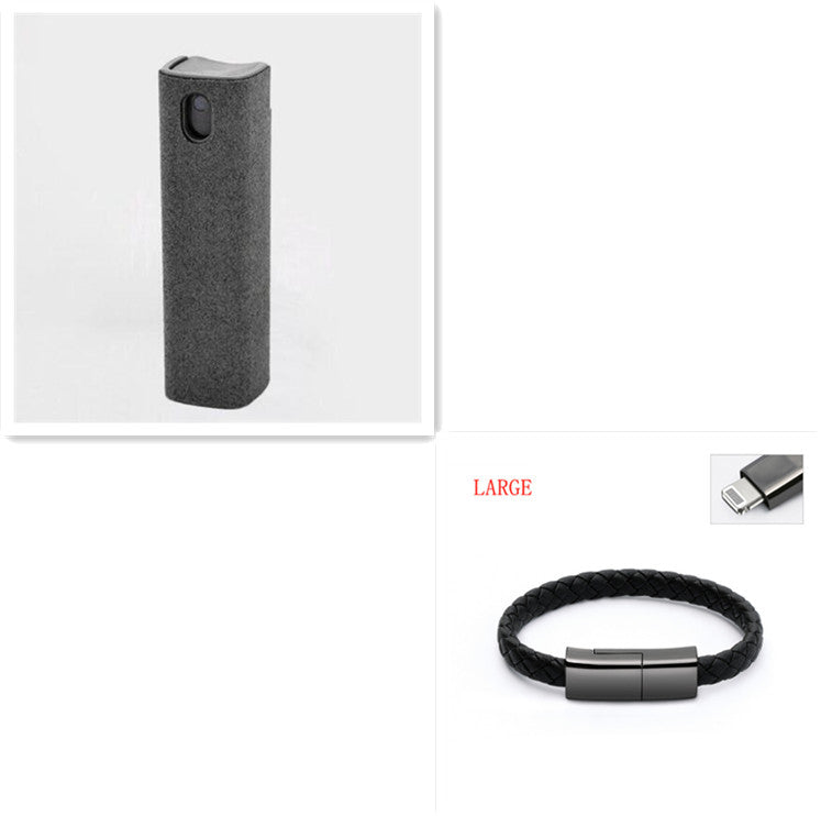 2-in-1 set for cleaning mobile phone and computer screens: microfiber cloth for dust removal