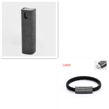 2-in-1 set for cleaning mobile phone and computer screens: microfiber cloth for dust removal