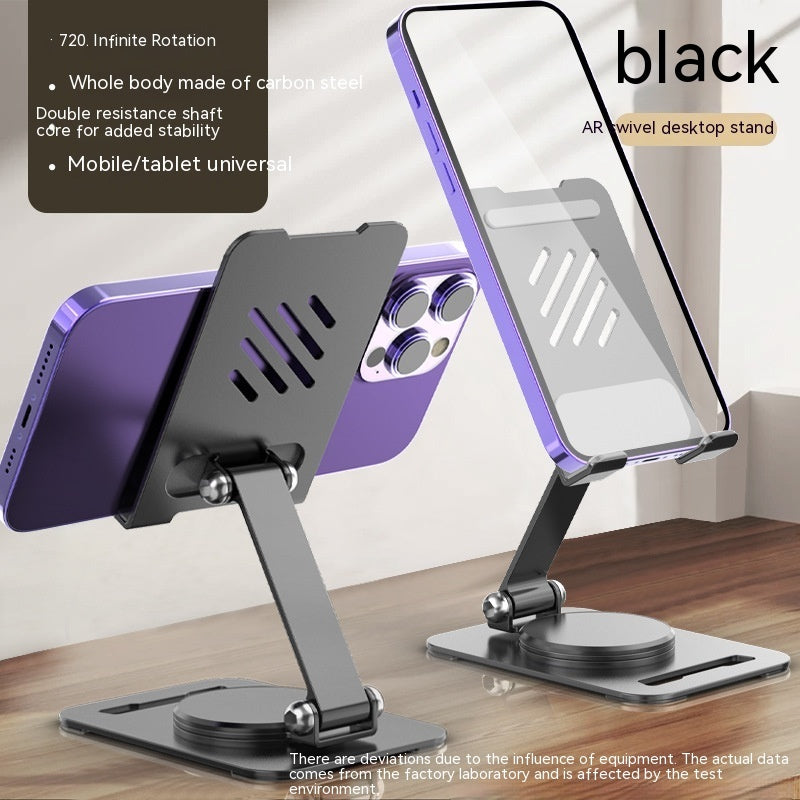 360-degree rotatable metal table stand for mobile phones and tablets, adjustable