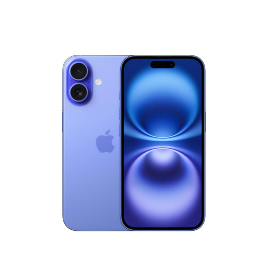 Apple iPhone 16 128GB: 5G phone with camera controls, A18 chip, and a real battery boost. Works with AirPods, Ultramarine