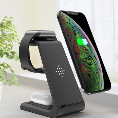 3-in-1 fast charging station: Wireless charging station with fast charging function and mobile phone holder