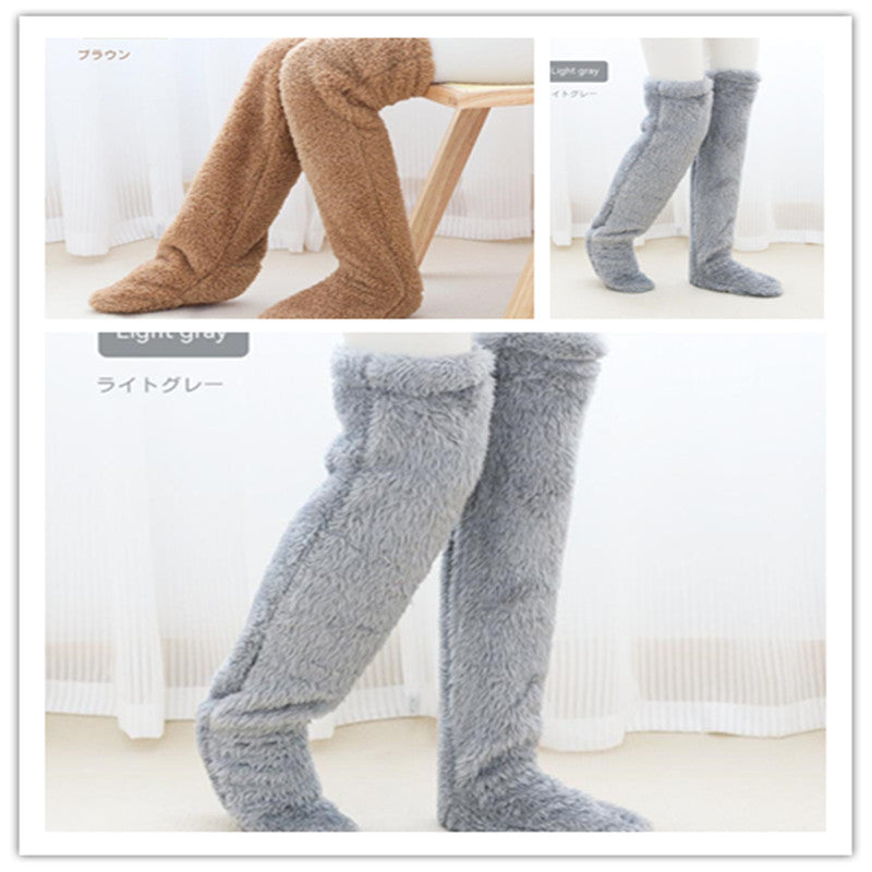 Overknee-Flauschig kältebeständige Socken