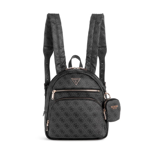 GUESS Damen  Power Play Rucksack Coal Logo