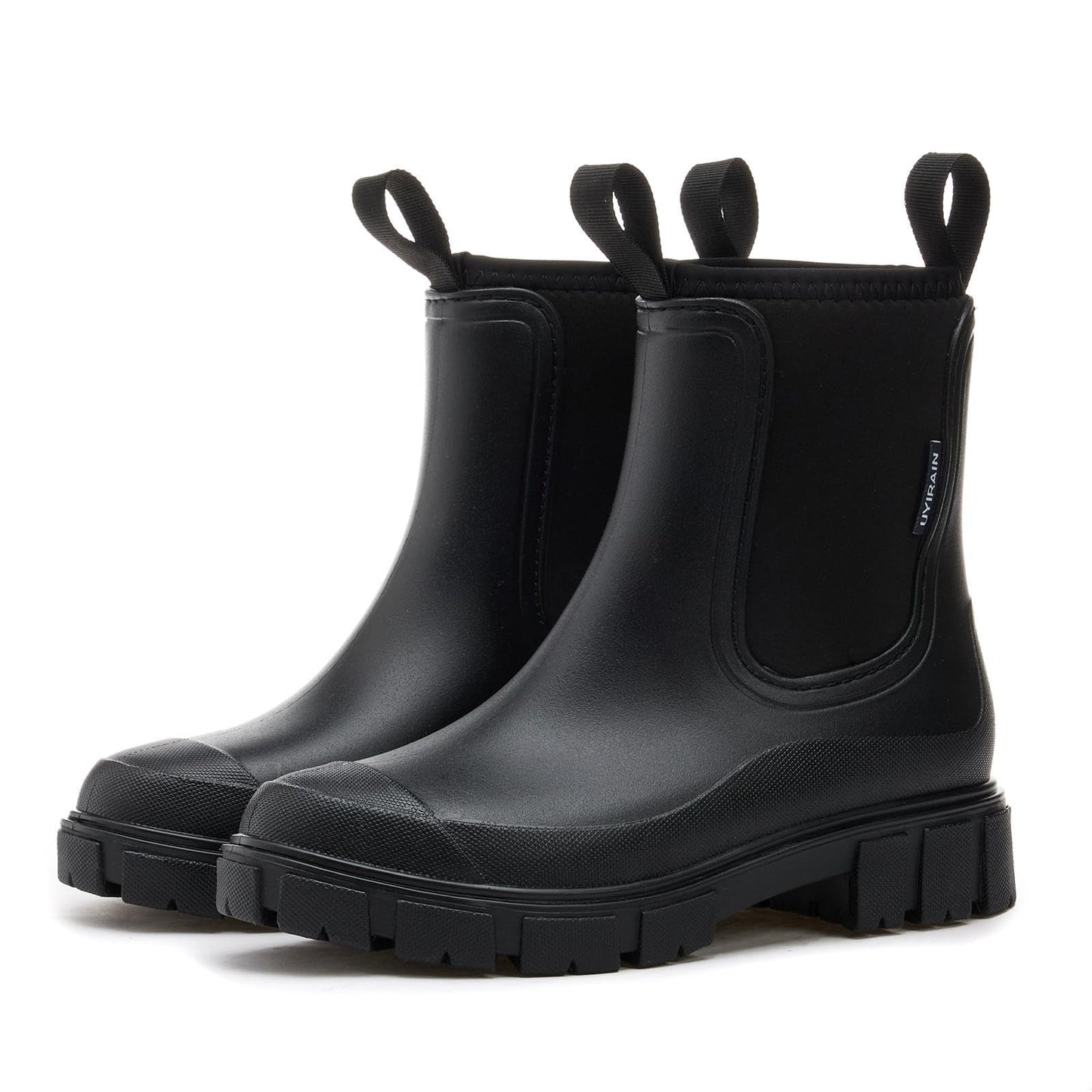 SmoothPace Gummistiefel Damen Gefüttert Wasserdicht Gummistiefeletten Halbhohe Chelsea Boots