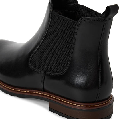 Tamaris Women's Chelsea Boots, Ankle Boots, Slip-on Boots, Flat, Boots, Booties, Black Leather
