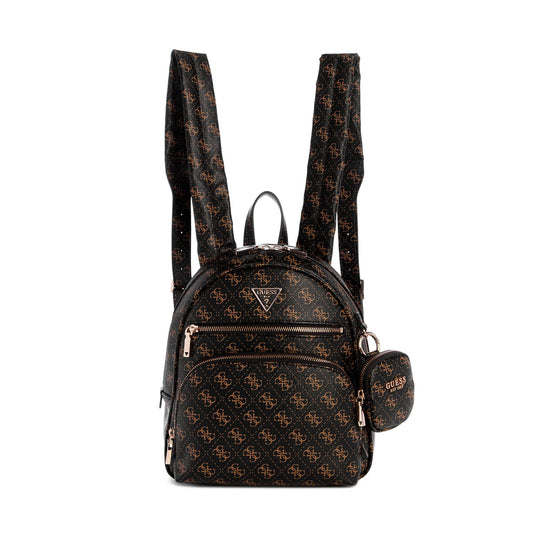 GUESS Damen Power Play, Tech-Rucksack, Braunes Logo, Einheitsgröße