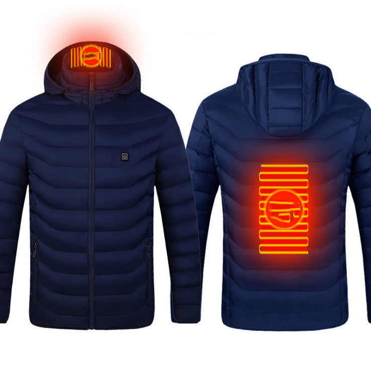 Beheizbare USB Elektro Baumwolle Reißverschluss Jacke