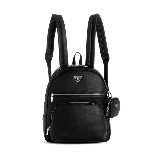 GUESS Damen Power Play Large Backpack, großer Tech-Rucksack, Schwarz, Einheitsgröße