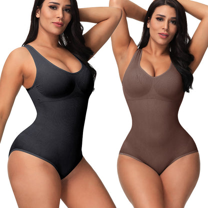 Seamless bodysuit corset style