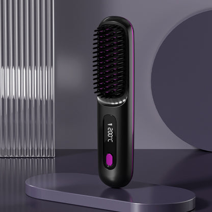 Kabellose USB-Ladefunktion 2-in-1-Haarglättungsbürste