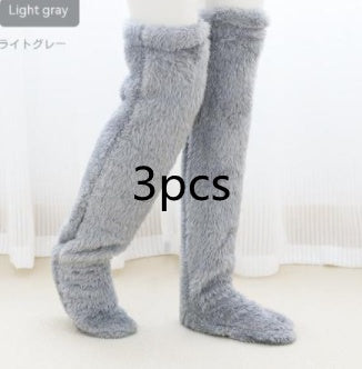 Overknee-Flauschig kältebeständige Socken