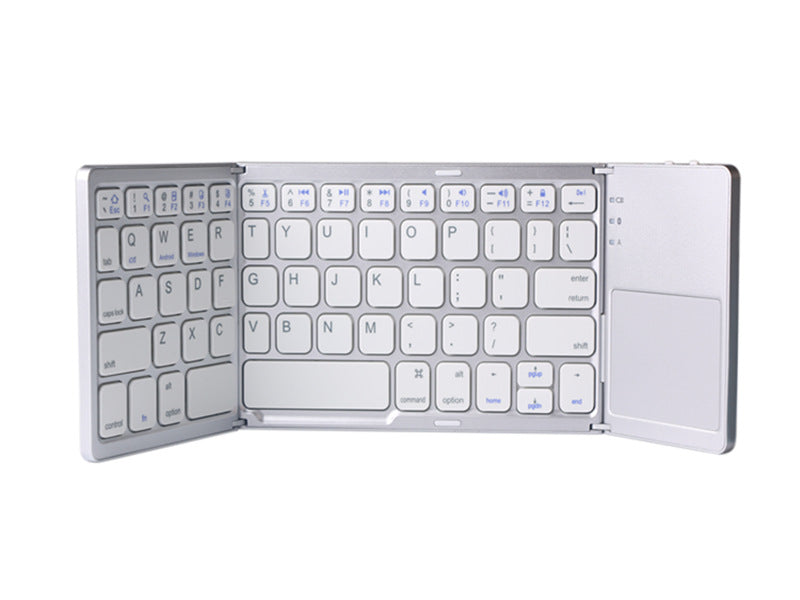 Ultra-thin, tri-fold touchscreen keyboard