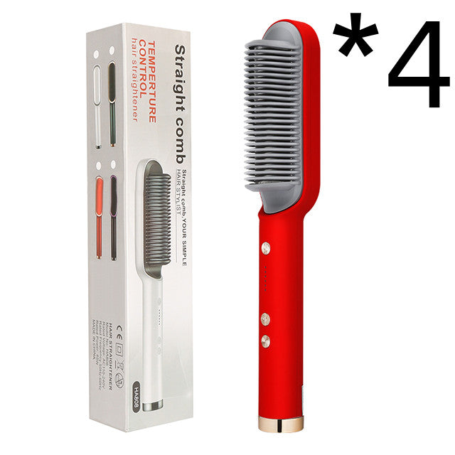 360° Doppelfunktion Locken Glätten Keramik 2-in-1-Haarglättungskamm