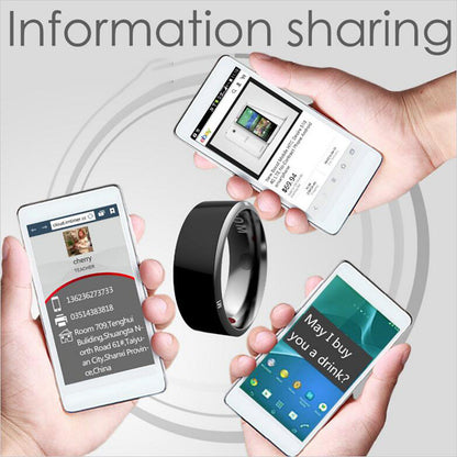 Smart Ring, wearable device, multifunctional, black, high-tech