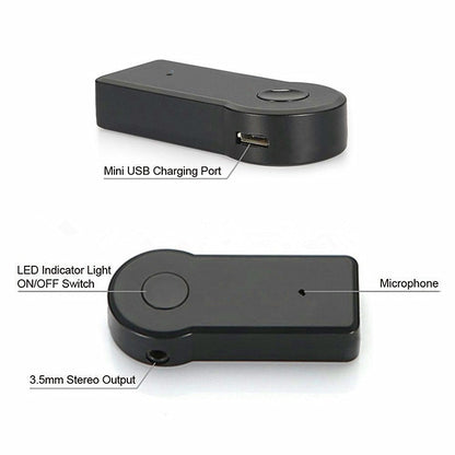 Freisprecheinrichtung MP3-Player Bluetooth Musikempfänger A2DP Wireless Auto AUX Audioadapter