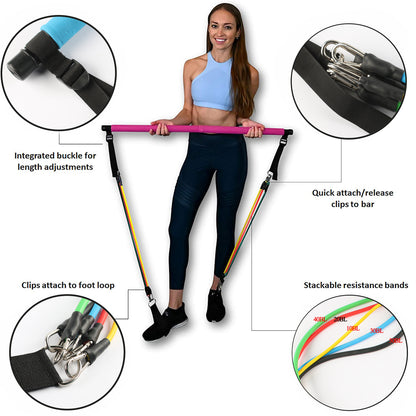 Elastic Fitness Yoga Pilates Stangenset