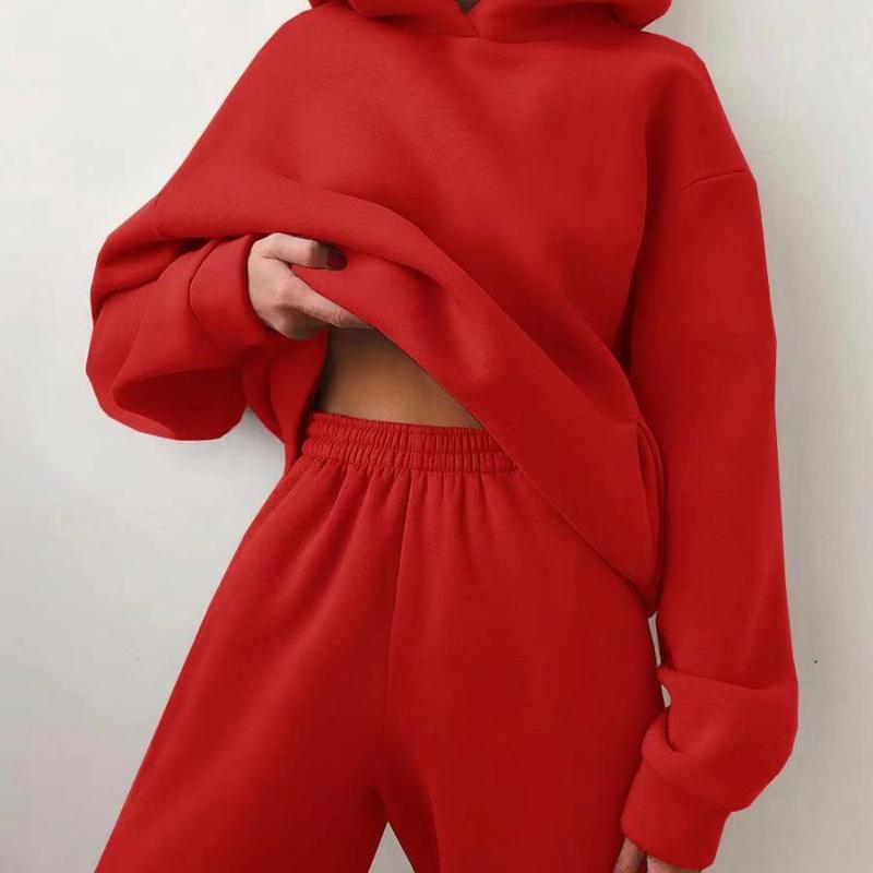 Women's Casual Hooded Two-Piece Hooded Tracksuit