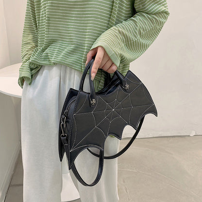 Halloween Spinnennetzform Batgirl Motiv Schultertasche