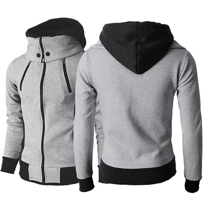 Reißverschluss Slim Fit Kapuzen-Sweatshirtjacke