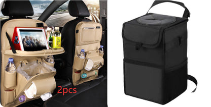 PU Leder Auto Aufbewahrungstasche Multifunktions-Rücksitzablage Hängetasche Wasserdichter Auto-Organizer Automotive Interieur Zubehör