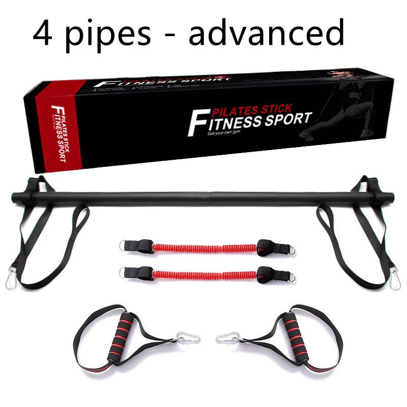 Pilates bar set with resistance bands, portable home fitness equipment, Perfect Stretched Fusion training bar and bands