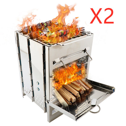 Verstellbar Faltbar Picknicken Jagen Grillen Camping Holzofen