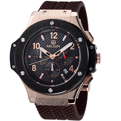 Luxus-Quarz-Chronograph-Armbanduhr