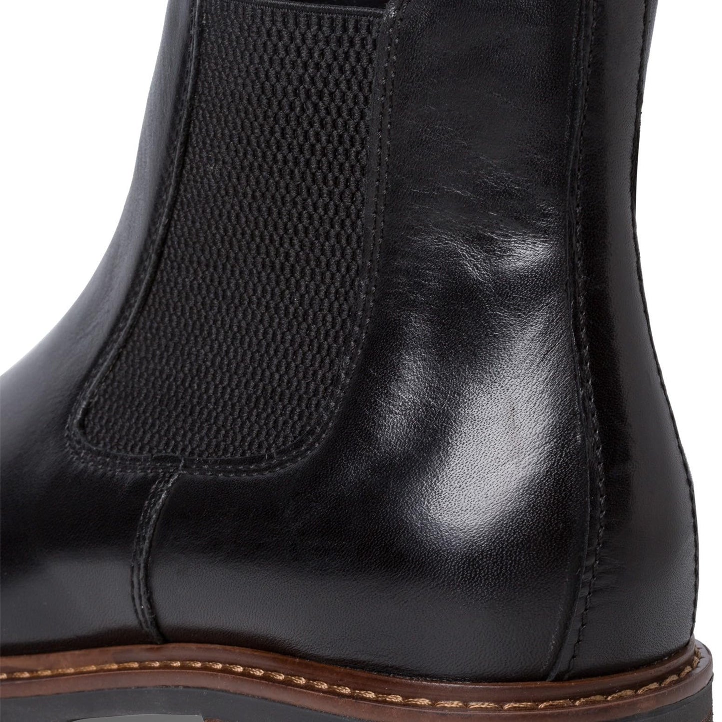 Tamaris Women's Chelsea Boots, Ankle Boots, Slip-on Boots, Flat, Boots, Booties, Black Leather