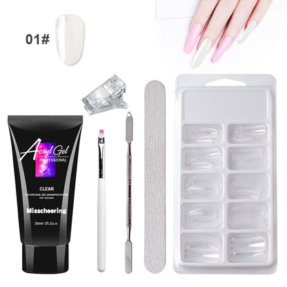 Painless nail extension gel set without paper holder – quick model, painless crystal gel set