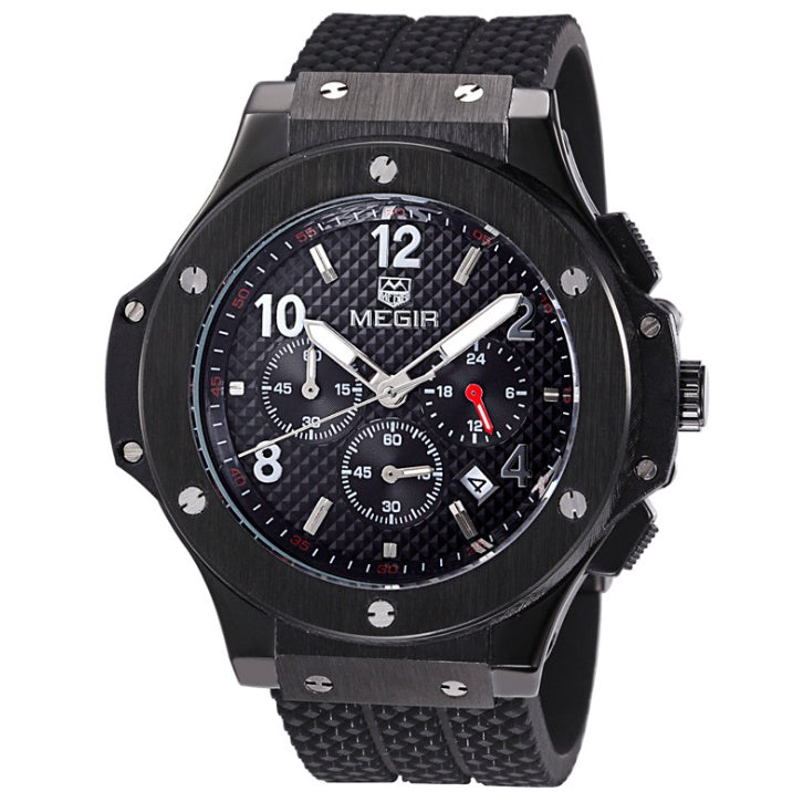 Luxus-Quarz-Chronograph-Armbanduhr