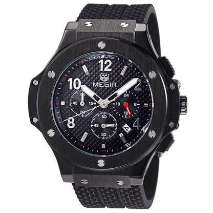 Luxus-Quarz-Chronograph-Armbanduhr
