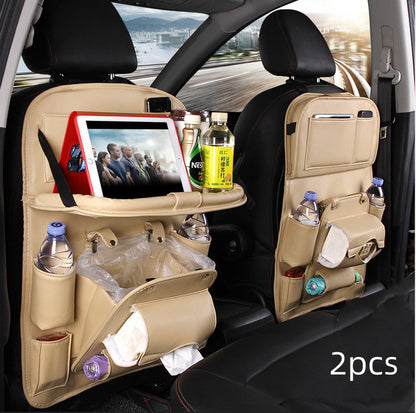 PU Leder Auto Aufbewahrungstasche Multifunktions-Rücksitzablage Hängetasche Wasserdichter Auto-Organizer Automotive Interieur Zubehör