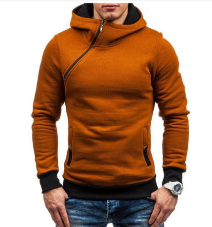 Zipper Oblique Hoodie