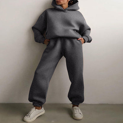 Women's Casual Hooded Two-Piece Hooded Tracksuit