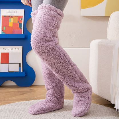 Overknee-Flauschig kältebeständige Socken