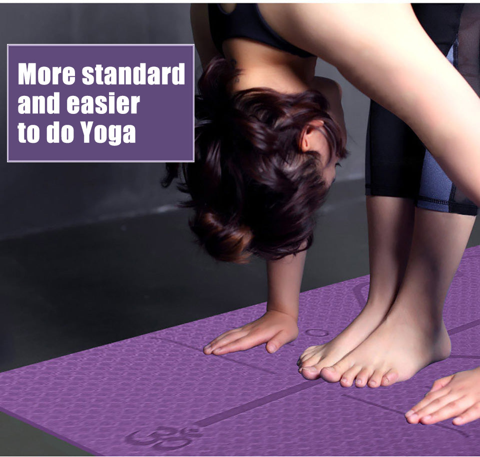 Rutschfeste Positionsmarkierungen TPE Yogamatte